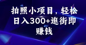 拍照小项目，轻松日入300+逛街即赚钱【揭秘】|淘骐网赚资源库