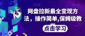 网盘拉新最全变现方法，操作简单,保姆级教学【揭秘】|淘骐网赚资源库