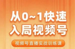 陈厂长·从0-1快速入局视频号课程,视频号直播实战训练课|淘骐网赚资源库
