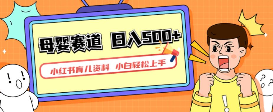 小红书育儿资料,一部手机可操作,多种变现方式,日入500+,私域变现,长期可持续项目【揭秘】|淘骐网赚资源库