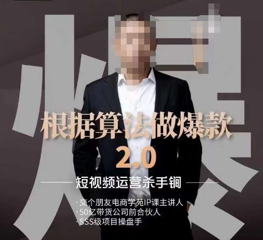 源哥《根据算法做爆款2.0》快速起号的秘籍,短视频运营杀手锏|淘骐网赚资源库