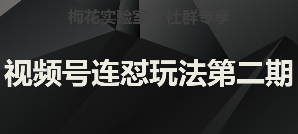 梅花实验室社群视频号连怼玩法第二期，实操讲解全部过程|淘骐网赚资源库