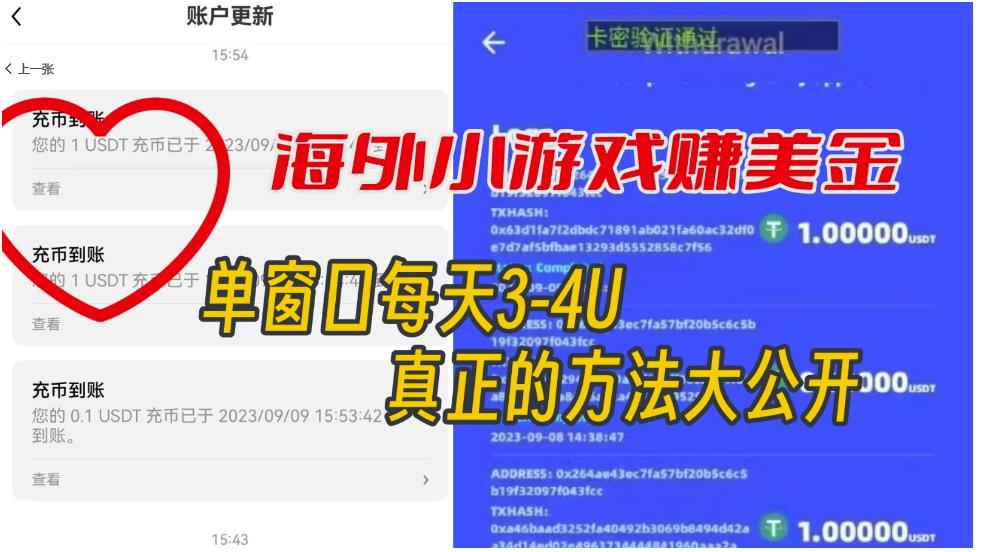海外小游戏美金项目真正可以达到3-4U单窗口的方法,单台电脑收入300+【揭秘】|淘骐网赚资源库