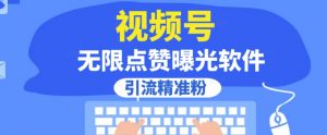 全网首发，视频号无限点赞曝光，引流精准粉【揭秘】|淘骐网赚资源库