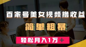 百家号美女视频撸收益，几分钟一条视频，轻松月入万元【揭秘】|淘骐网赚资源库