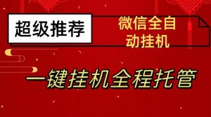 最新微信挂机躺赚项目，每天日入20—50，微信越多收入越多【揭秘】|淘骐网赚资源库