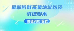 价值980最新微信群采集网址以及微群引流脚本，解放双手，全自动引流|淘骐网赚资源库