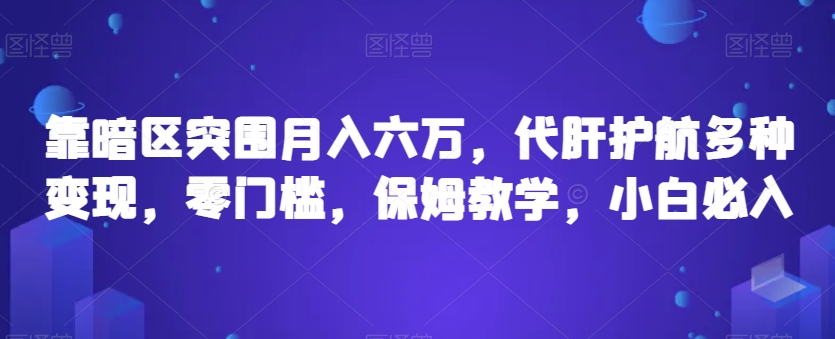 靠暗区突围月入六万，代肝护航多种变现，零门槛，保姆教学，小白必入【揭秘】|淘骐网赚资源库