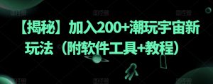 【揭秘】加入200+潮玩宇宙新玩法(附软件工具+教程)|淘骐网赚资源库