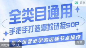 单品爆款打造实操运营，单品爆款从“0”-“1”手把手演练运营步骤|淘骐网赚资源库