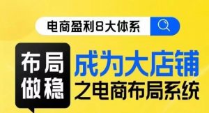 八大体系布局篇·布局做稳,成为大店的电商布局线上课|淘骐网赚资源库