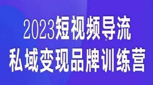 短视频导流·私域变现先导课,5天带你短视频流量实现私域变现|淘骐网赚资源库