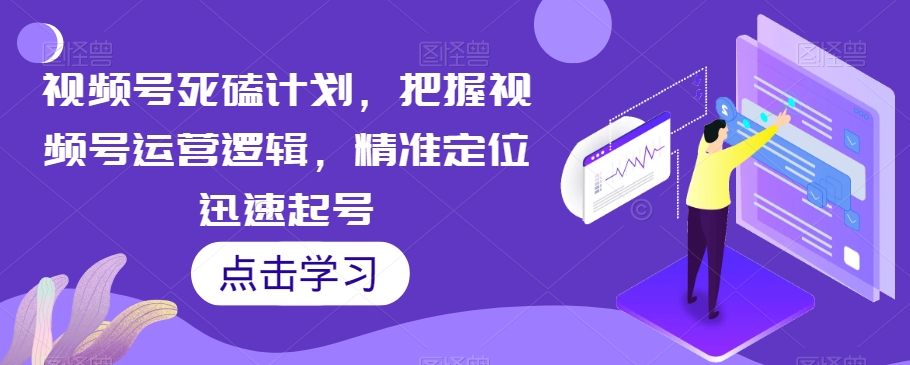 视频号死磕计划,把握视频号运营逻辑,精准定位迅速起号|淘骐网赚资源库