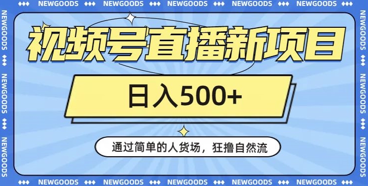 视频号直播新项目,通过简单的人货场,狂撸自然流,日入500+【260G资料】|淘骐网赚资源库