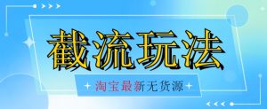 首发价值2980最新淘宝无货源不开车自然流超低成本截流玩法日入300+【揭秘】|淘骐网赚资源库
