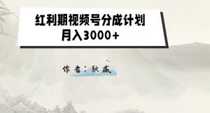 外面收费1980的红利期视频号分成计划2.0版本教学【揭秘】|淘骐网赚资源库