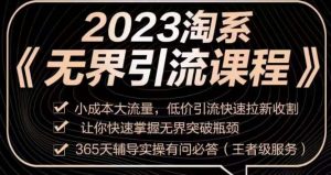 2023淘系无界引流实操课程，​小成本大流量，低价引流快速拉新收割，让你快速掌握无界突破瓶颈|淘骐网赚资源库