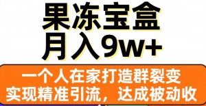 果冻宝盒，一个人在家打造群裂变，实现精准引流，达成被动收入，月入9w+|淘骐网赚资源库