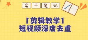 【保姆级教程】短视频搬运深度去重教程|淘骐网赚资源库