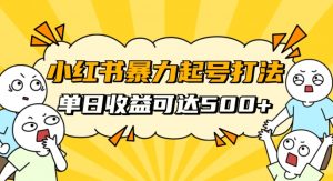 小红书暴力起号秘籍,11月最新玩法,单天变现500+,素人冷启动自媒体创业【揭秘】|淘骐网赚资源库