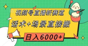 视频号直播新赛道，话术+场景直接搬，日入6000+【揭秘】|淘骐网赚资源库