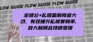 全域公+私域盈利商业大课，有效提升私域复购率，放大利润且持续变现|淘骐网赚资源库