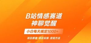 B站情感冷门蓝海赛道秒变现《神聊觉醒》一天轻松变现500+【揭秘】|淘骐网赚资源库