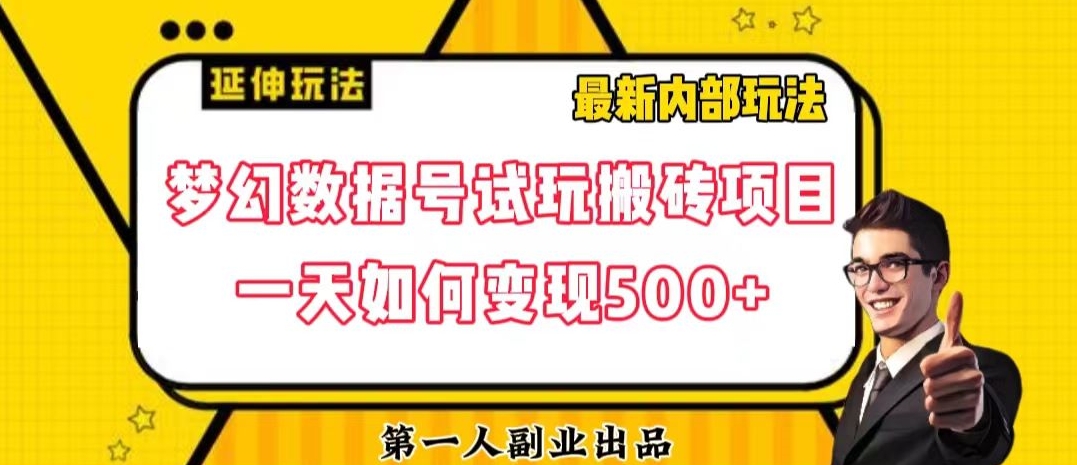 数据号回归玩法游戏试玩搬砖项目再创日入500+【揭秘】|淘骐网赚资源库