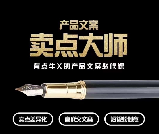 产品文案【卖点大师】高转化电商，有点牛X的产品文案必修课|淘骐网赚资源库