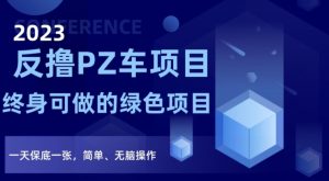 2023反撸PZ车项目，终身可做的绿色项目，一天保底一张，简单、无脑操作【仅揭秘】|淘骐网赚资源库