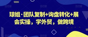 琼姐·团队复制+询盘转化+展会实操,学外贸,做跨境|淘骐网赚资源库