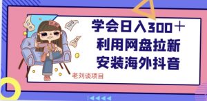 学会日入300＋，利用网盘拉新安装海外抖音保姆级教学【揭秘】|淘骐网赚资源库