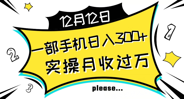 【全网变现首发】新手实操单号日入500+，渠道收益稳定，项目可批量放大【揭秘】|第一资源库