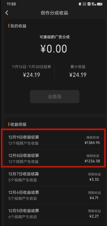 最新撸视频号作创者益收课程,测通了视频号分成计划,一天百来块|淘骐网赚资源库