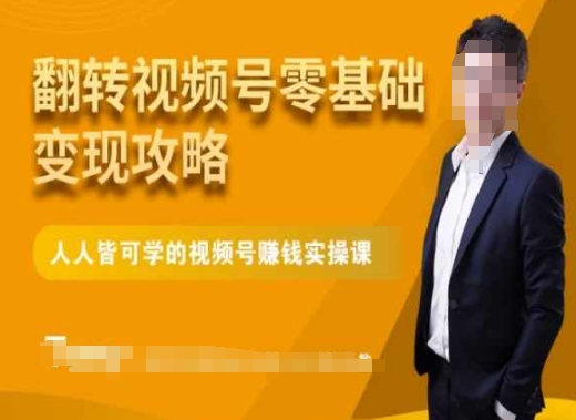 微信视频号零基础变现攻略,人人皆可学的视频号赚钱实操课|淘骐网赚资源库