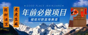 年前必做项目,磁吸对联蓝海赛道,傻瓜式操作复制粘贴纯搬运,一部手机即可完成|淘骐网赚资源库