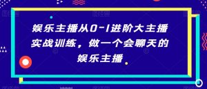 娱乐主播从0-1进阶大主播实战训练，做一个会聊天的娱乐主播|淘骐网赚资源库
