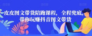 皮皮图文带货陪跑课程,全程兜底,带你玩赚抖音图文带货|淘骐网赚资源库