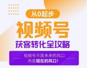 视频号获客转化全攻略,手把手教你打造爆款视频号!|淘骐网赚资源库
