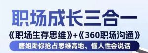 职场生存思维+360职场沟通，助你抢占思维高地，懂人性会说话|淘骐网赚资源库