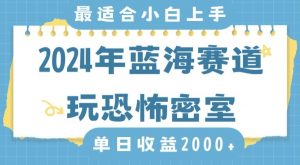 2024年蓝海赛道玩恐怖密室日入2000+,无需露脸,不要担心不会玩游戏,小白直接上手,保姆式教学【揭秘】|淘骐网赚资源库