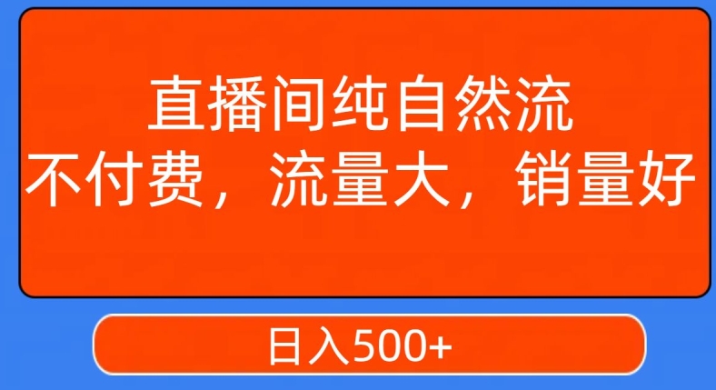 视频号直播间纯自然流,不付费,白嫖自然流,自然流量大,销售高,月入15000+【揭秘】|淘骐网赚资源库