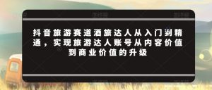 抖音旅游赛道酒旅达人从入门到精通,实现旅游达人账号从内容价值到商业价值的升级|淘骐网赚资源库