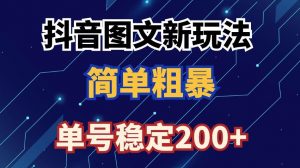 抖音图文流量变现,抖音图文新玩法,日入200+【揭秘】|淘骐网赚资源库