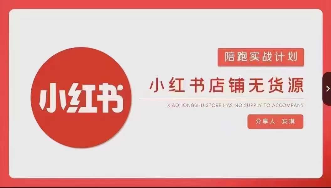 安琪-小红书店铺无货源实战,开店到售后全流程操作|淘骐网赚资源库