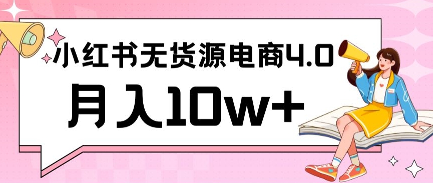 小红书新电商实战,无货源实操从0到1月入10w+联合抖音放大收益【揭秘】|淘骐网赚资源库