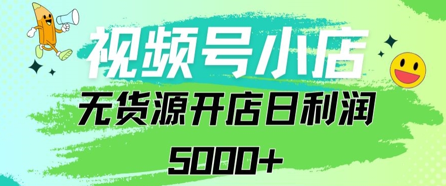 视频号无货源小店从0到1日订单量千单以上纯利润稳稳5000+【揭秘】|淘骐网赚资源库