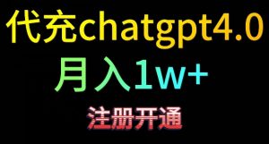 代充chatgpt4，日入500+，精准引流，暴力变现【揭秘】|淘骐网赚资源库