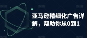 亚马逊精细化广告详解,帮助你从0到1,自动广告权重解读、手动广告打法详解|淘骐网赚资源库