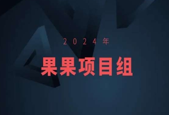 2024年果果项目组项目合集-果果最新项目|淘骐网赚资源库